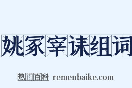 姚冢宰诔组词是什么意思的图片